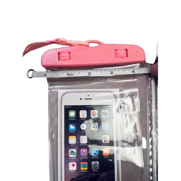 2 Clear Plastic Phone Waterproof Bag Pouch, 6 Clothespins Towel Holder for Beach - Picture 4 of 11